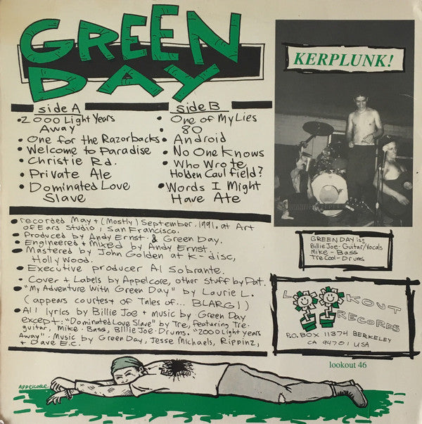 Green Day : Kerplunk! (LP, Album)