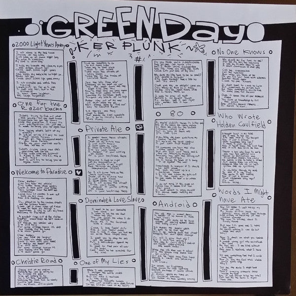 Green Day : Kerplunk! (LP, Album)