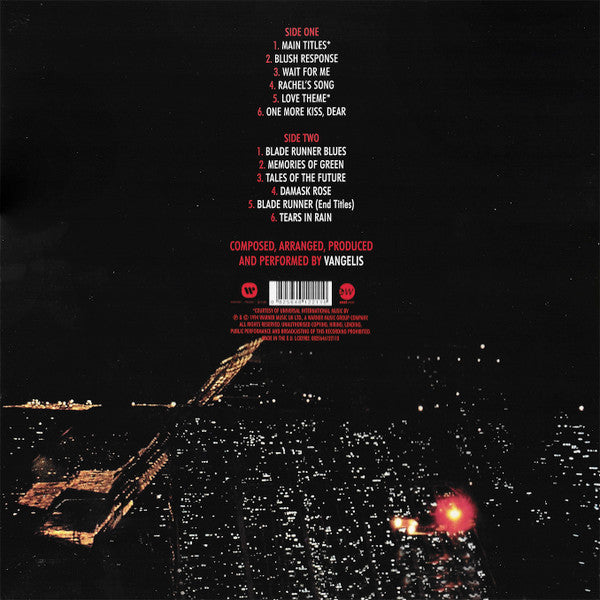 Vangelis : Blade Runner (LP, Album, RE, Gat)