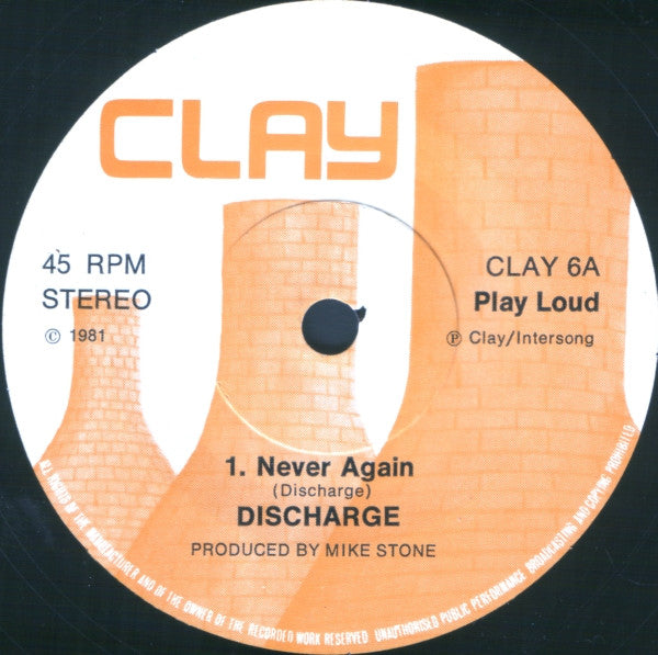 Discharge : Never Again (7", Single)