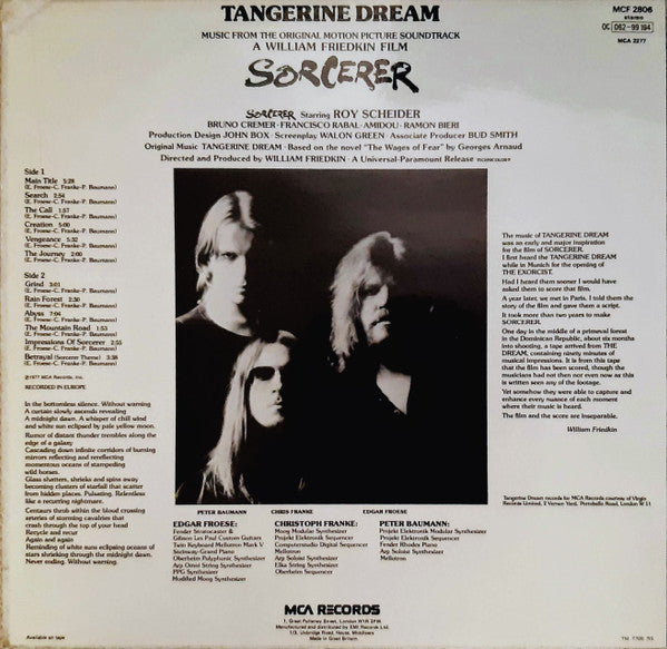 Tangerine Dream : Sorcerer (Music From The Original Motion Picture Soundtrack) (LP, Album)
