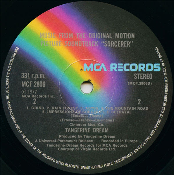 Tangerine Dream : Sorcerer (Music From The Original Motion Picture Soundtrack) (LP, Album)