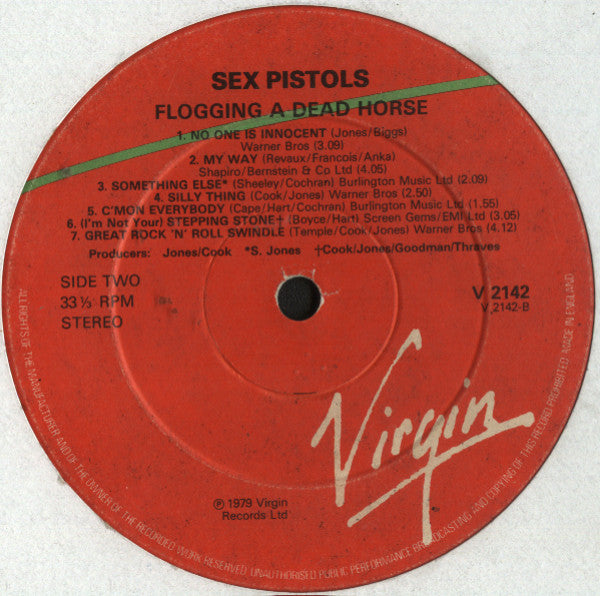 Sex Pistols : Flogging A Dead Horse (LP, Comp, 1st)