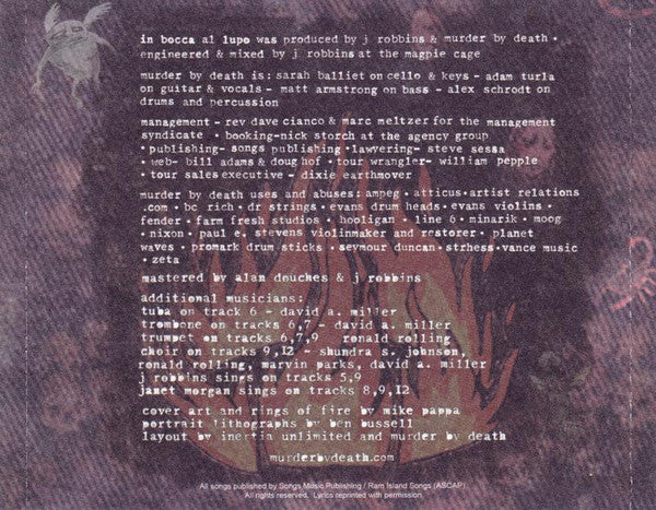 Murder By Death : In Bocca Al Lupo (CD, Album)