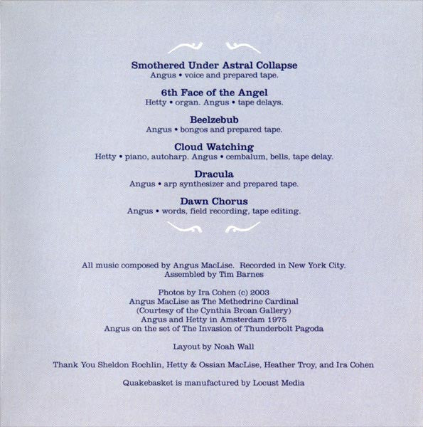 Angus MacLise : Astral Collapse (CD)