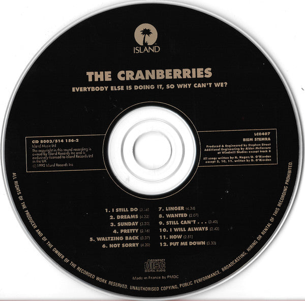 The Cranberries : Everybody Else Is Doing It, So Why Can't We? (CD, Album, RP)