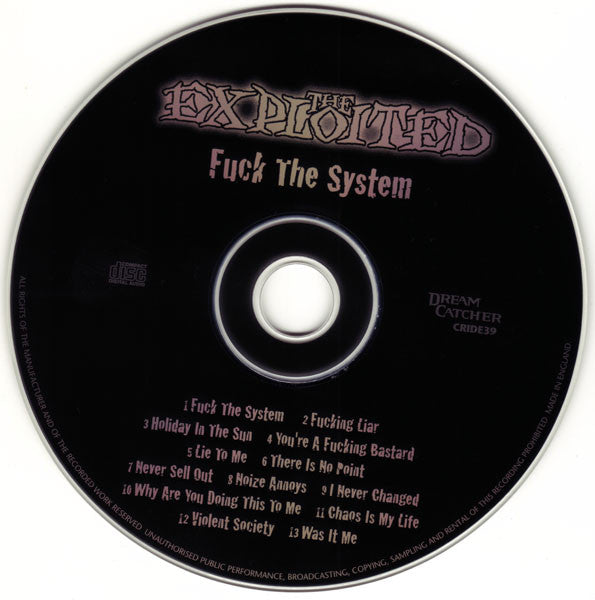 The Exploited : Fuck The System (CD, Album, Dig)