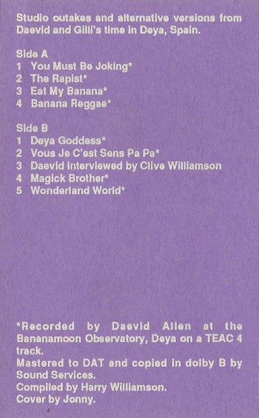 Daevid Allen / Gilli Smyth : Deya Daze 1976-1979 (Cass)