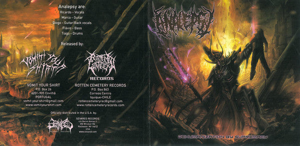 Analepsy : Dehumanization By Supremacy (CD, EP)