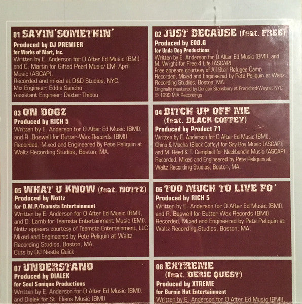 Edo. G* : The Truth Hurts (CD, Album)