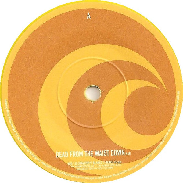 Catatonia : Dead From The Waist Down (7", Single, Ltd, Yel)
