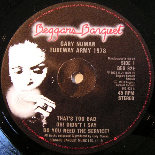 Gary Numan / Tubeway Army : 1978 (12", EP, Comp)