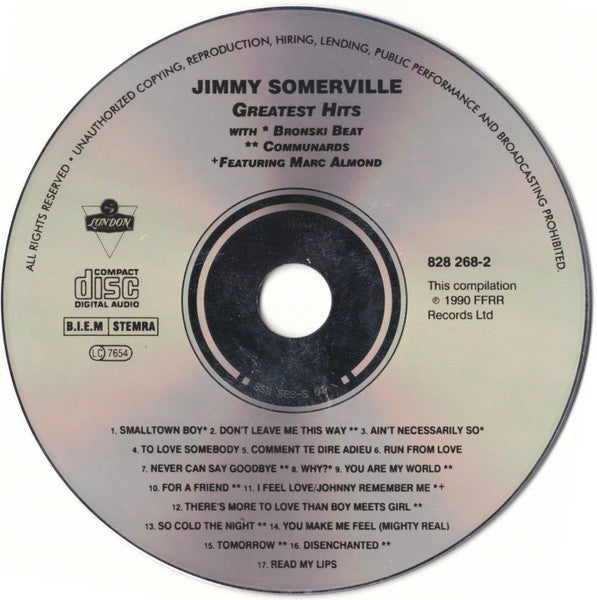 Jimmy Somerville, Bronski Beat And The Communards : The Singles Collection 1984/1990 (CD, Comp)