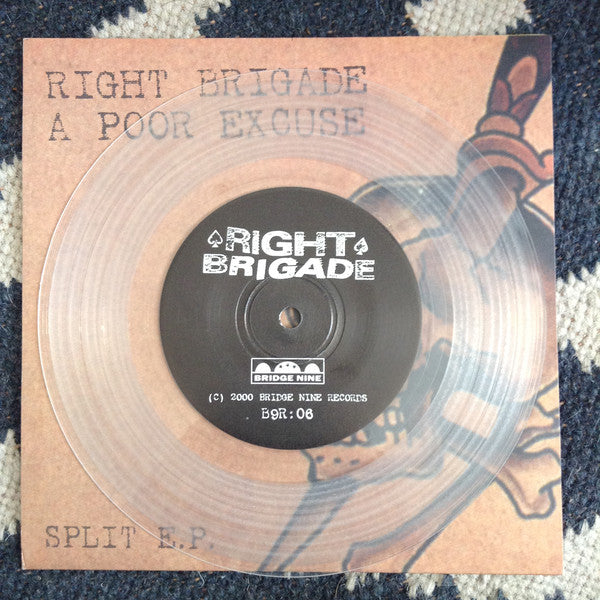 Right Brigade / A Poor Excuse : Split E.P. (7", EP, RP, Cle)