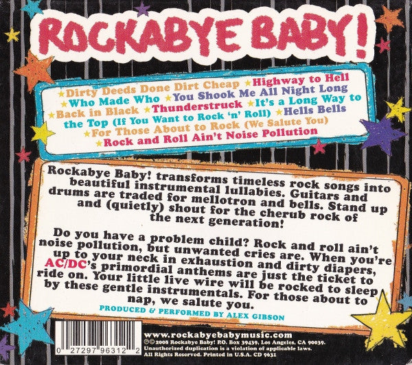 Alex Gibson (2) : Rockabye Baby! Lullaby Renditions of AC/DC (CD, Album)