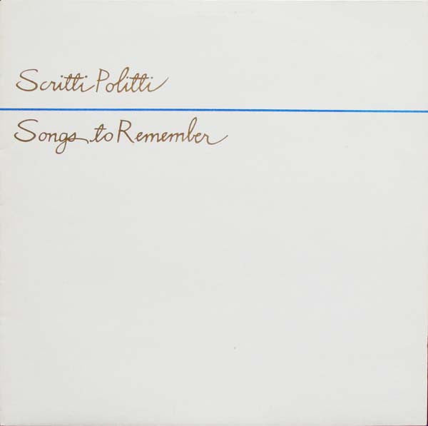 Scritti Politti : Songs To Remember (CD, Album)