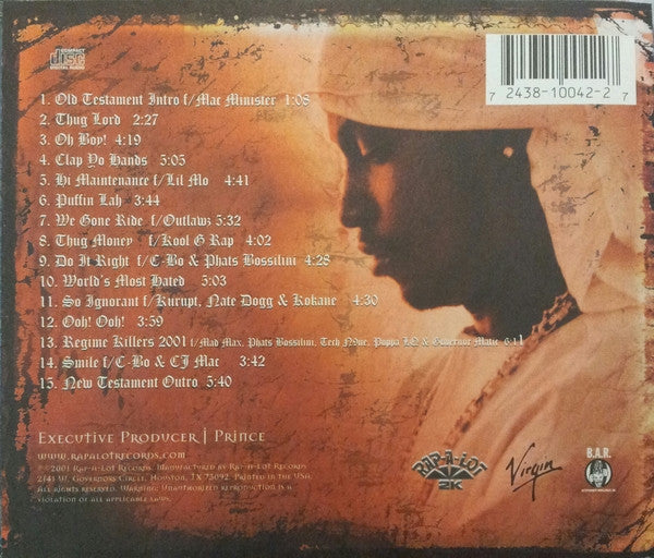 Yukmouth : Thug Lord: The New Testament (CD, Album)