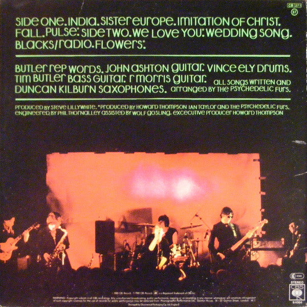 The Psychedelic Furs : The Psychedelic Furs (LP, Album, Gre)