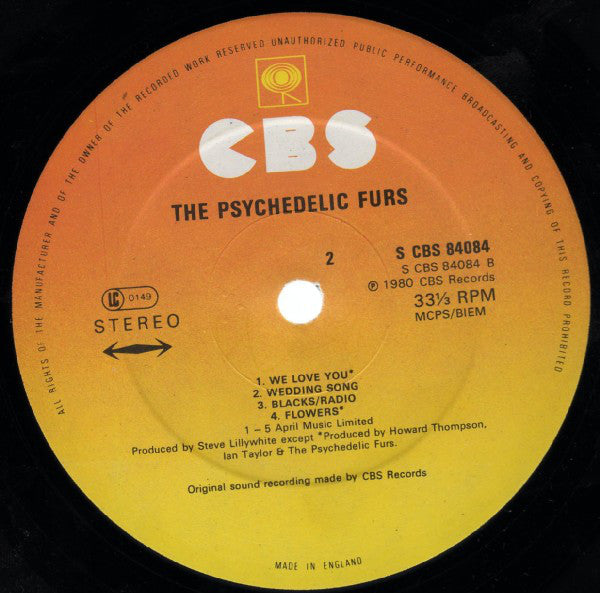 The Psychedelic Furs : The Psychedelic Furs (LP, Album, Gre)