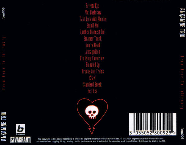 Alkaline Trio : From Here To Infirmary (CD, Album)