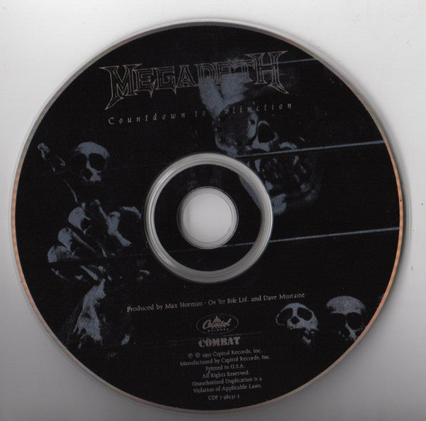 Megadeth : Countdown To Extinction (CD, Album, RP)