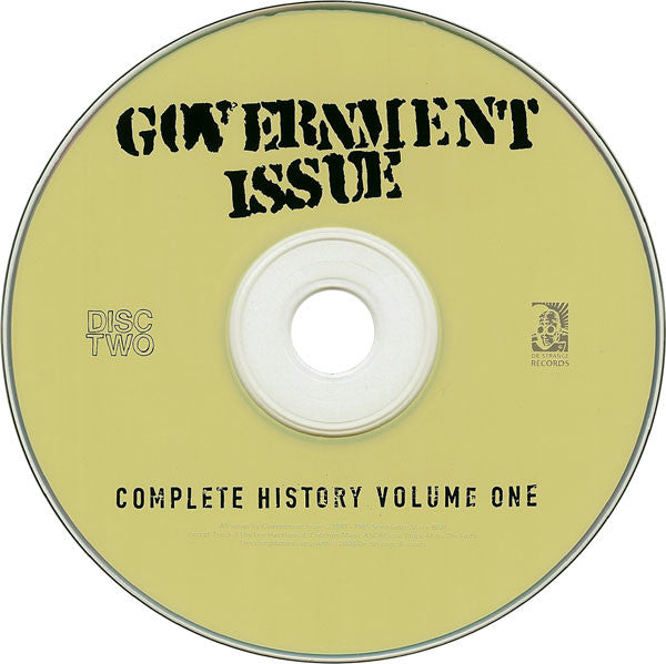 Government Issue : Complete History Volume One (2xCD, Comp)