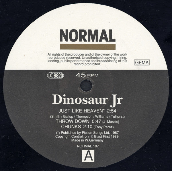 Dinosaur Jr. : Just Like Heaven (12", S/Sided, Etch)