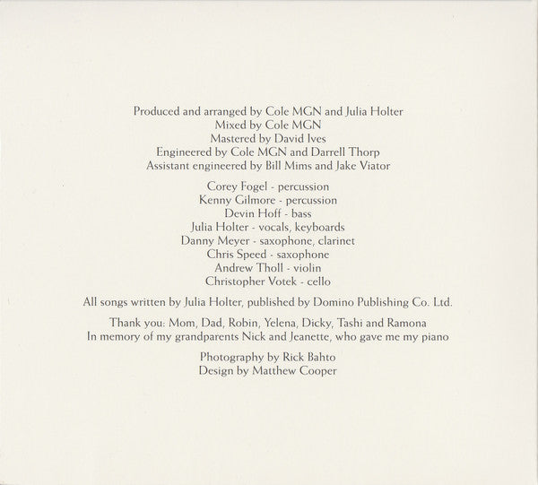 Julia Holter : Have You In My Wilderness (CD, Album)