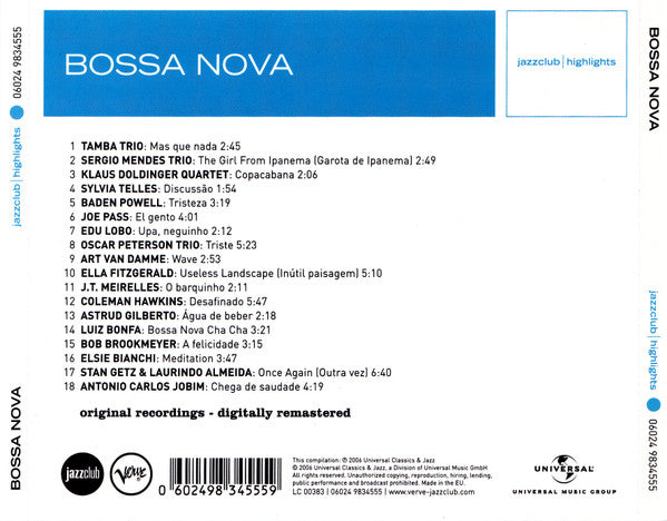 Various : Bossa Nova (CD, Comp, RM)