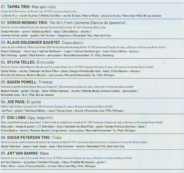Various : Bossa Nova (CD, Comp, RM)
