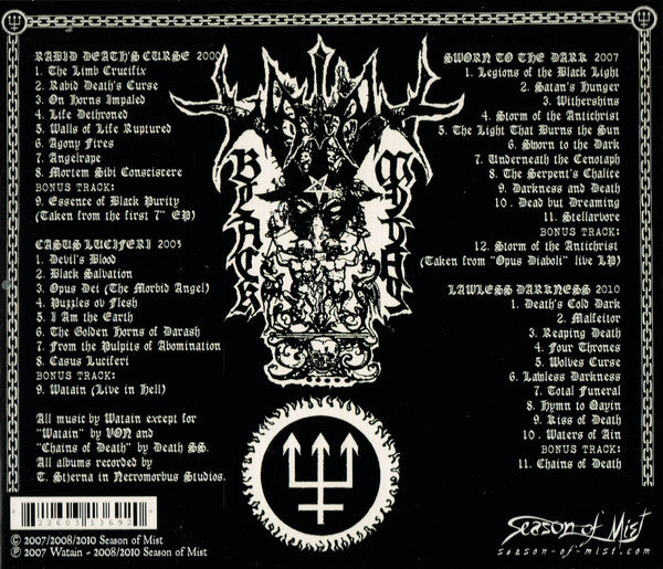 Watain : Satanic Deathnoise From The Beyond - The First Four Albums (Box, Comp, Dlx + CD, Album, RE + CD, Album, RE + C)