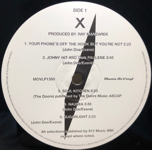 X (5) : Los Angeles (LP, Album, RE, 180)