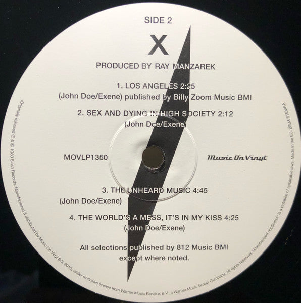 X (5) : Los Angeles (LP, Album, RE, 180)