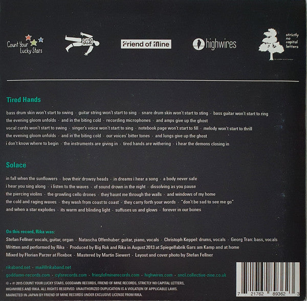 Rika : Tired Hands (7", EP, Ltd, Gre)