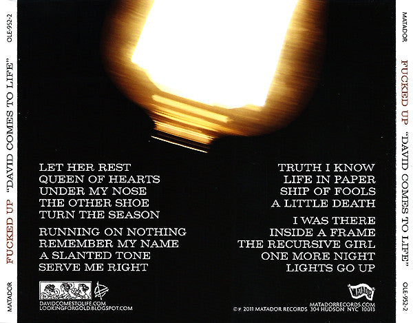 Fucked Up : David Comes To Life (CD, Album)