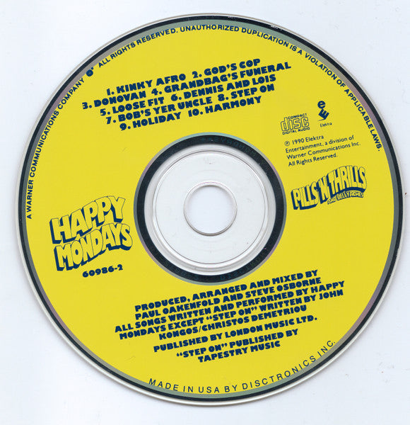 Happy Mondays : Pills 'N' Thrills And Bellyaches (CD, Album, RP, Dis)