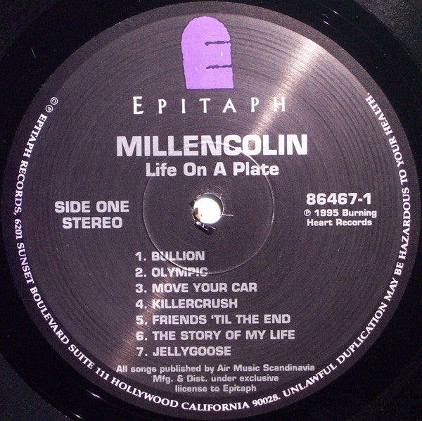 Millencolin : Life On A Plate (LP, Album)