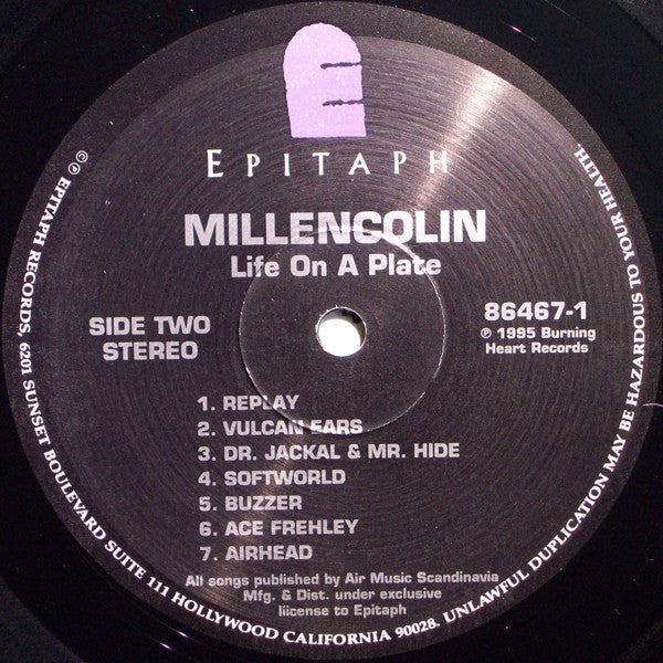 Millencolin : Life On A Plate (LP, Album)