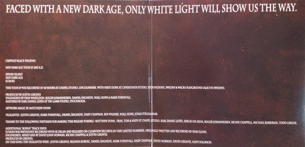Crippled Black Phoenix : New Dark Age Tour EP 2015 A.D. (12", S/Sided, Etch + 12" + EP, Ltd)