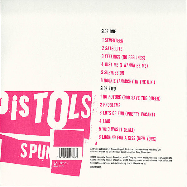 Sex Pistols : Spunk (LP, Album, RE)