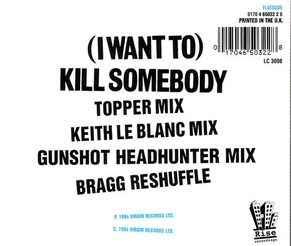 S*M*A*S*H : (I Want To) Kill Somebody (CD, Single)