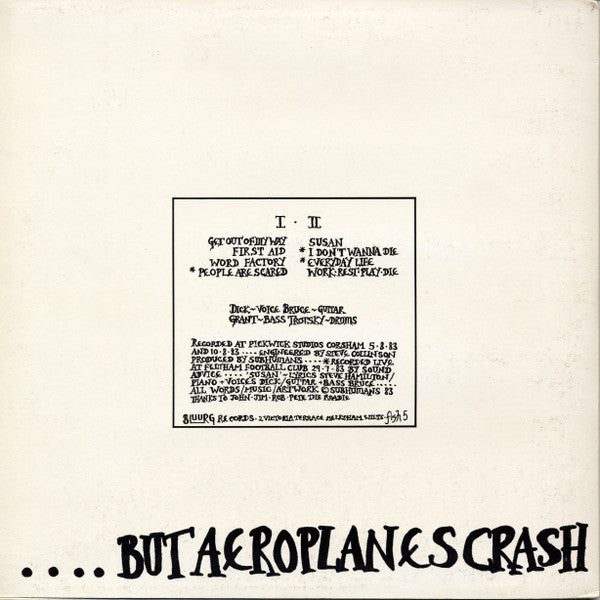 Subhumans : Time Flies... ...But Aeroplanes Crash (12", EP)