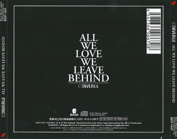 Converge : All We Love We Leave Behind (CD, Album)