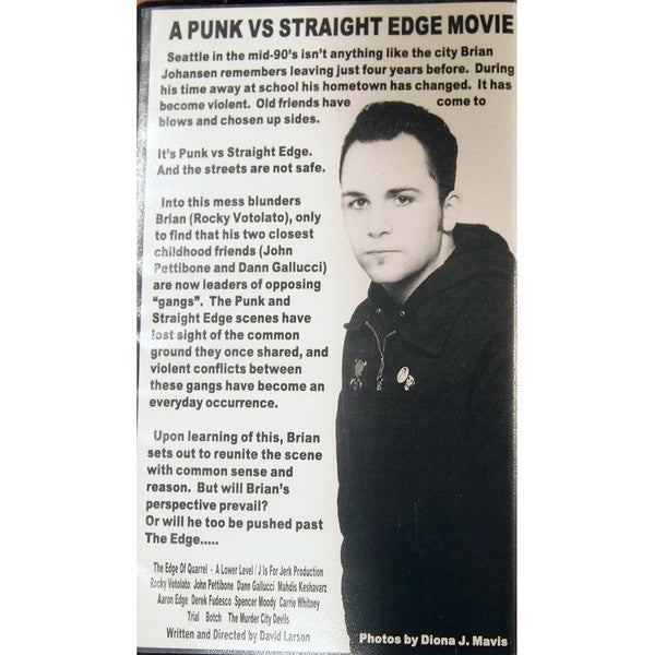 No Artist / Botch / Rocky Votolato : The Edge Of Quarrel - Punk Vs. Straight Edge (VHS, NTSC, 1st)