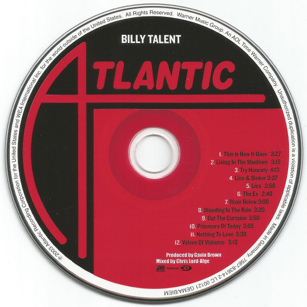Billy Talent : Billy Talent (CD, Album, Enh)