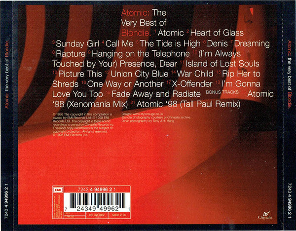Blondie : Atomic (The Very Best Of) (CD, Comp)