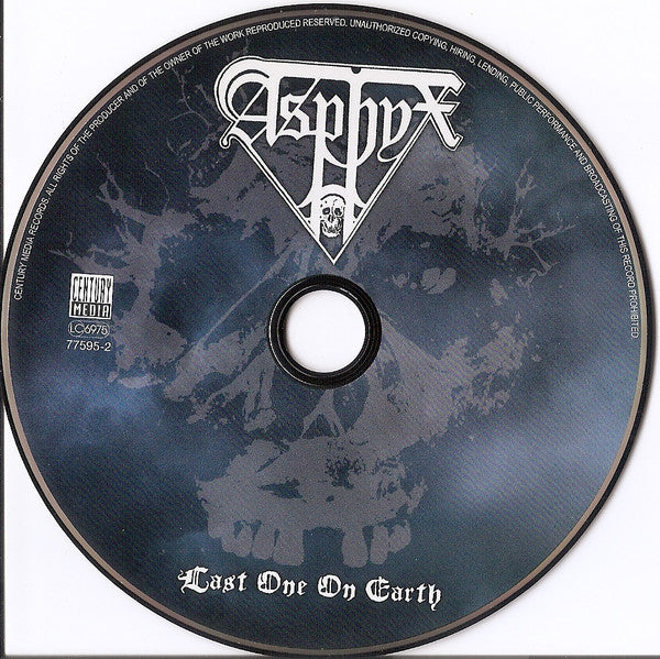 Asphyx (2) : Last One On Earth (CD, Album, RE, RM, Bla)