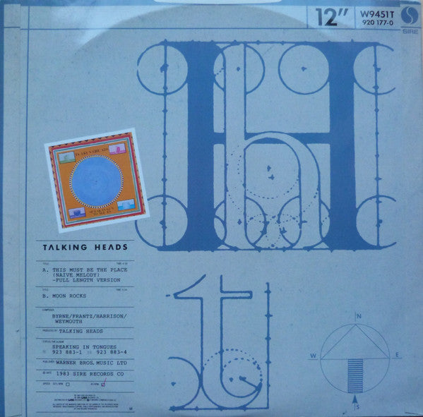 Talking Heads : This Must Be The Place (Naive Melody)-Full Length Version (12", RE)