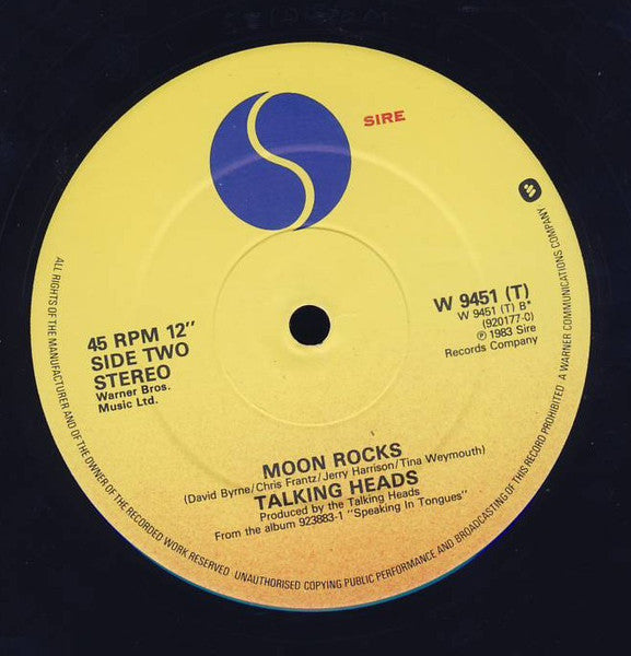 Talking Heads : This Must Be The Place (Naive Melody)-Full Length Version (12", RE)