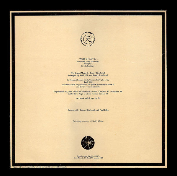 Penny Rimbaud : Acts Of Love (LP, Album)